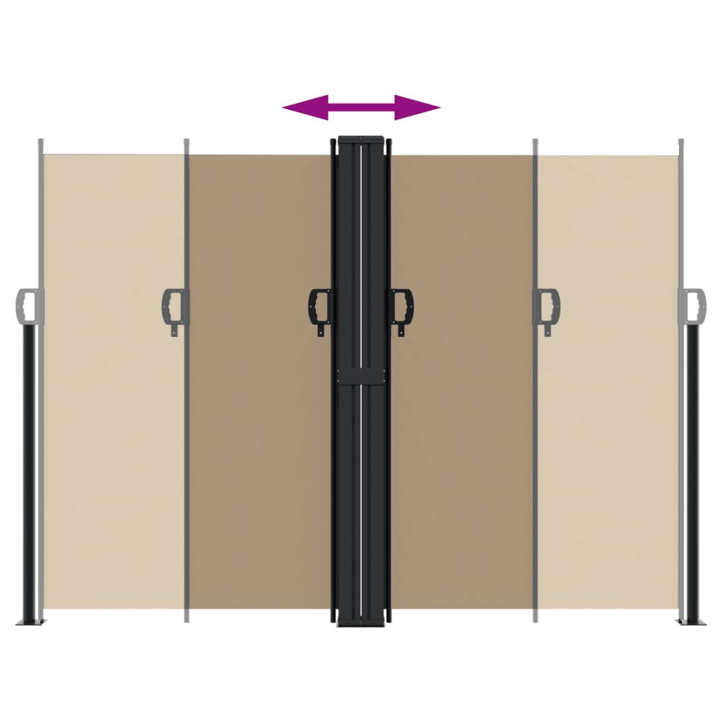 vidaXL Σκίαστρο Πλαϊνό Συρόμενο Taupe 180 x 600 εκ.