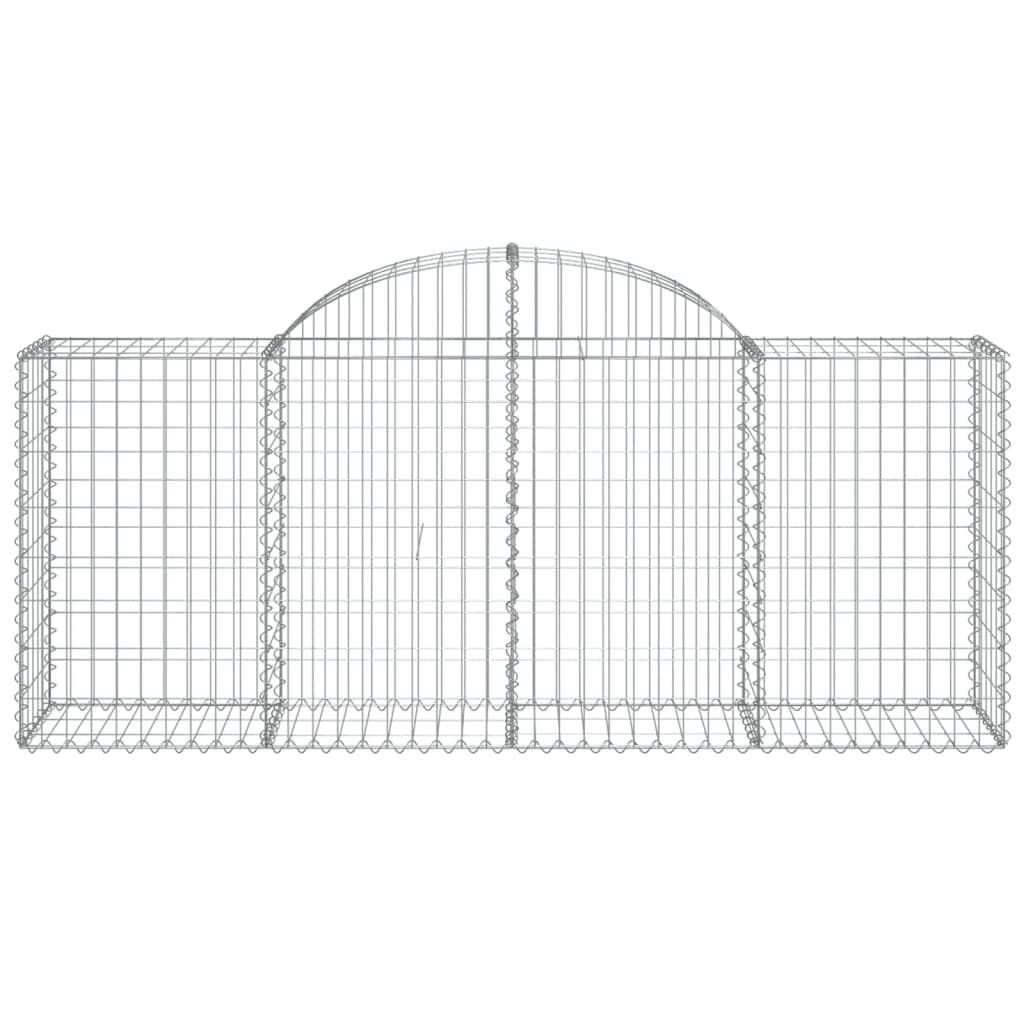 vidaXL Συρματοκιβώτια Τοξωτά 15 τεμ. 200x50x80/100 εκ. Γαλβαν. Ατσάλι
