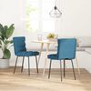 vidaXL Καρέκλες Τραπεζαρίας 2 τεμ. Μπλε Βελούδινες