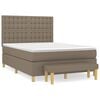 vidaXL &Kappa;&rho;&epsilon;&beta;ά&tau;&iota; Boxspring &mu;&epsilon; &Sigma;&tau;&rho;ώ&mu;&alpha; Taupe 140x200 &epsilon;&kappa;. &Upsilon;&phi;&alpha;&sigma;&mu;ά&tau;&iota;&nu;&omicron;