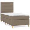 vidaXL &Kappa;&rho;&epsilon;&beta;ά&tau;&iota; Boxspring &mu;&epsilon; &Sigma;&tau;&rho;ώ&mu;&alpha; Taupe 80x200 &epsilon;&kappa;. &Upsilon;&phi;&alpha;&sigma;&mu;ά&tau;&iota;&nu;&omicron;