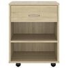 vidaXL Ντουλάπι Τροχήλατο Sonoma Δρυς 46 x 36 x 59 εκ. από Επεξ. Ξύλο