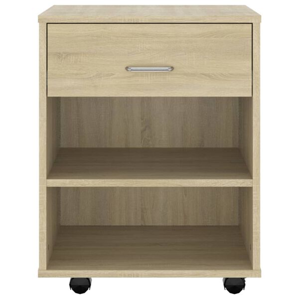 vidaXL Ντουλάπι Τροχήλατο Sonoma Δρυς 46 x 36 x 59 εκ. από Επεξ. Ξύλο