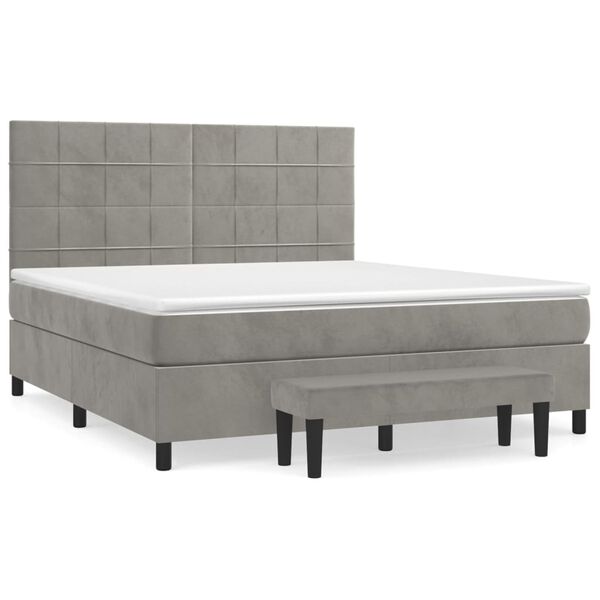vidaXL &Kappa;&rho;&epsilon;&beta;ά&tau;&iota; Boxspring &mu;&epsilon; &Sigma;&tau;&rho;ώ&mu;&alpha; &Alpha;&nu;&omicron;&iota;&chi;&tau;ό &Gamma;&kappa;&rho;&iota; 160x200 &epsilon;&kappa;. &Beta;&epsilon;&lambda;&omicron;ύ&delta;&iota;&nu;&omicron;