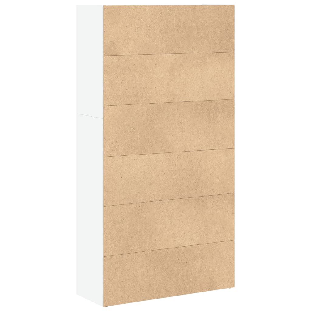vidaXL Βιβλιοθήκη Λευκή 80x30x152 εκ. από Επεξεργασμένο Ξύλο
