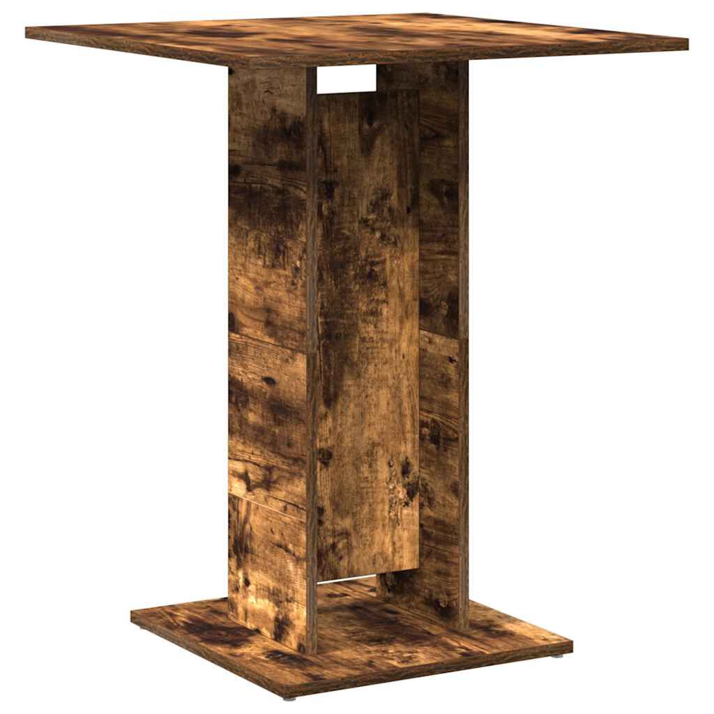 vidaXL Τραπέζι Bistro Καπνιστή Δρυς 60x60x75 εκ από Επεξεργασμένο Ξύλο