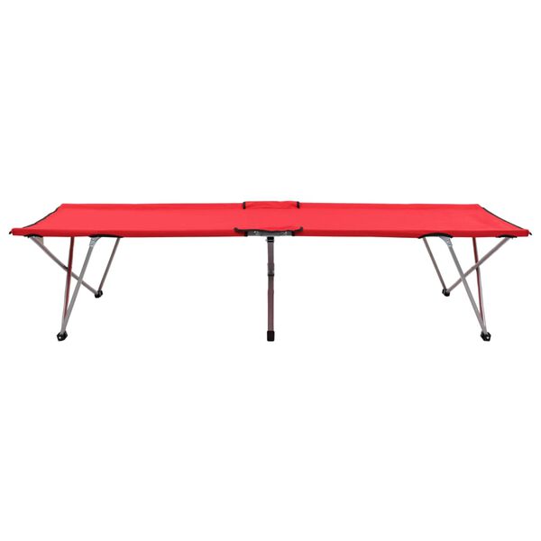 vidaXL Κρεβάτι Κάμπινγκ Κόκκινο 206 x 75 x 45 εκ. XXL