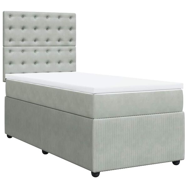 vidaXL &Kappa;&rho;&epsilon;&beta;ά&tau;&iota; Boxspring &mu;&epsilon; &Sigma;&tau;&rho;ώ&mu;&alpha; &Alpha;&nu;&omicron;&iota;&chi;&tau;ό &Gamma;&kappa;&rho;&iota; 80x200 &epsilon;&kappa;. &Beta;&epsilon;&lambda;&omicron;ύ&delta;&iota;&nu;&omicron;