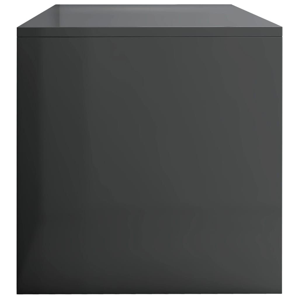 vidaXL Έπιπλο Τηλεόρασης Γυαλιστερό Γκρι 100x40x40 εκ. Επεξ. Ξύλο