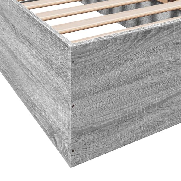 vidaXL Πλαίσιο Κρεβατιού Γκρι Sonoma 75x190 εκ. Επεξεργασμένο Ξύλο
