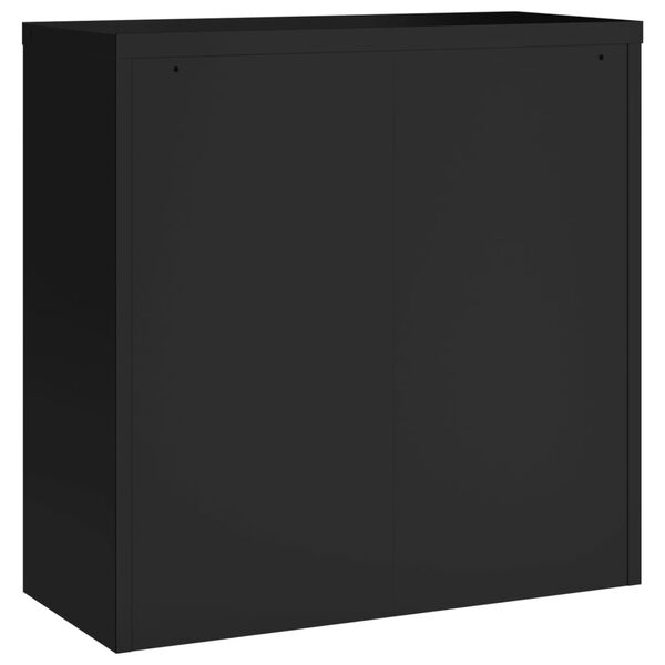 vidaXL Αρχειοθήκη Μαύρη 90 x 40 x 130 εκ. Ατσάλινη