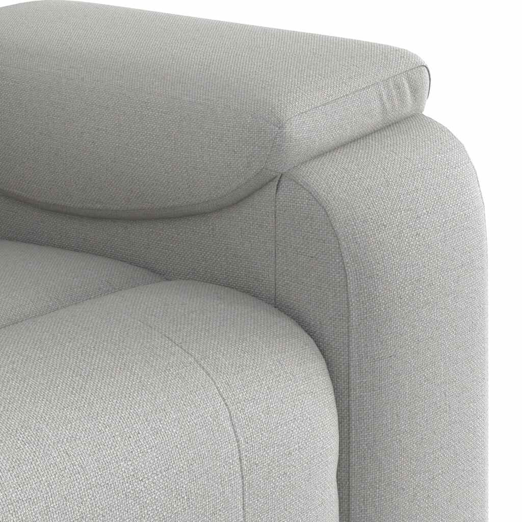 vidaXL καρέκλα ανάκλισης μασάζ Cloud Grey Fabric