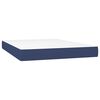 vidaXL Κρεβάτι Boxspring με Στρώμα & LED Μπλε 140x190 εκ. Υφασμάτινο