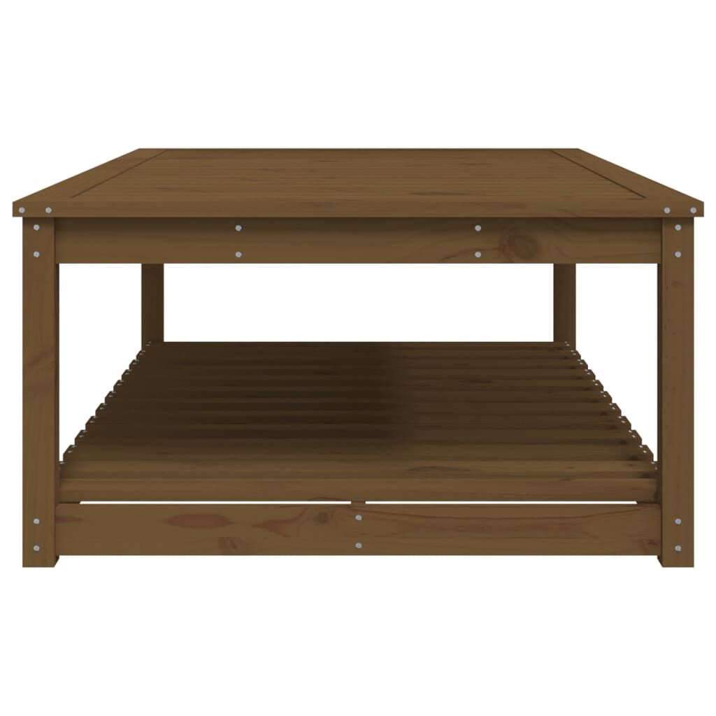 vidaXL Τραπέζι Κήπου Καφέ Μελί 121x82,5x45 εκ. από Μασίφ Ξύλο Πεύκου