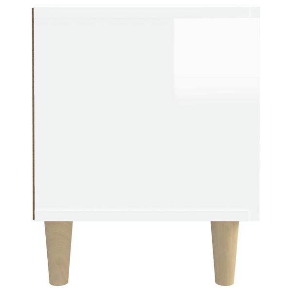 vidaXL Έπιπλο Τηλεόρασης Γυαλ. Λευκό 180x31,5x40 εκ Επεξεργασμένο Ξύλο