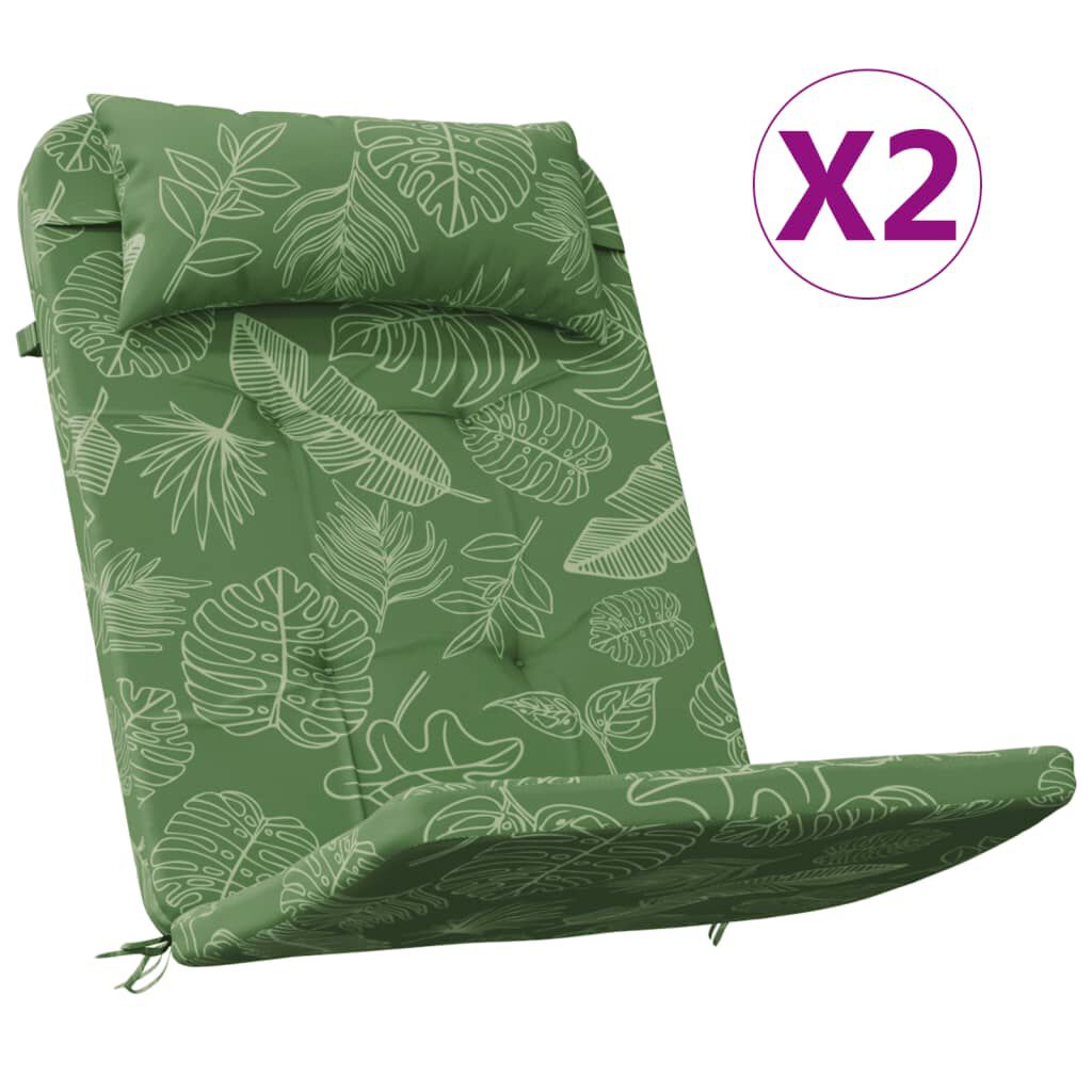 vidaXL Μαξιλάρια Καρέκλας Adirondack 2 τεμ. Σχ. Φύλλα Ύφασμα Oxford