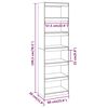 vidaXL Βιβλιοθήκη/Διαχωριστικό Χώρου Γκρι 60x30x199,5 εκ. Μασίφ Πεύκο