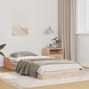 vidaXL Σκελετός Κρεβατιού Καφέ 90 x 220 cm Μασίφ ξύλο πεύκου