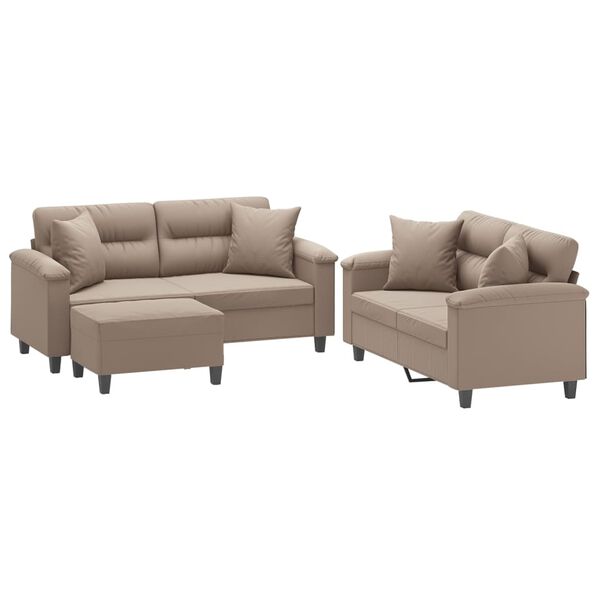 vidaXL &Sigma;&epsilon;&tau; &Sigma;&alpha;&lambda;&omicron;&nu;&iota;&omicron;ύ 3 &Tau;&epsilon;&mu;&alpha;&chi;ί&omega;&nu; Taupe &alpha;&pi;ό Ύ&phi;&alpha;&sigma;&mu;&alpha; &Mu;&iota;&kappa;&rho;&omicron;ϊ&nu;ώ&nu; &mu;&epsilon; &Mu;&alpha;&xi;&iota;&lambda;ά&rho;&iota;&alpha;