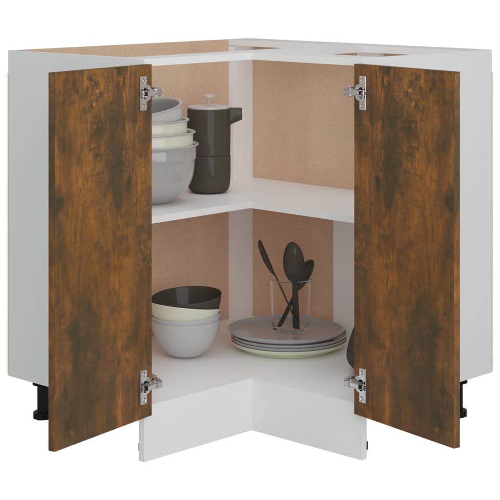 vidaXL Ντουλάπι Κουζίνας Lyon Καπνιστή Δρυς 75,5x75,5x81,5εκ.