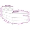 vidaXL &Kappa;&rho;&epsilon;&beta;ά&tau;&iota; Boxspring &mu;&epsilon; &Sigma;&tau;&rho;ώ&mu;&alpha; & LED &sigma;&kappa;&omicron;ύ&rho;&omicron; &mu;&pi;&lambda;&epsilon; 90x210 &epsilon;&kappa;. &Beta;&epsilon;&lambda;&omicron;ύ&delta;&iota;&nu;&omicron;