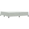 vidaXL Κρεβάτι box spring με στρώμα Ανοιχτό γκρι 200 x 200 cm Βελούδο