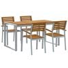 vidaXL &Sigma;έ&tau; &phi;&alpha;&gamma;&eta;&tau;&omicron;ύ &gamma;&iota;&alpha; &kappa;ή&pi;&omicron; 5 pcs &Gamma;&kappa;&rho;&iota; &Sigma;&tau;&epsilon;&rho;&epsilon;ό &Xi;ύ&lambda;&omicron; &Alpha;&kappa;&alpha;&kappa;ί&alpha;&sigmaf;