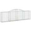 vidaXL Συρματοκιβώτια Τοξωτά 4 τεμ. 300x30x80/100 εκ. Γαλβαν. Ατσάλι