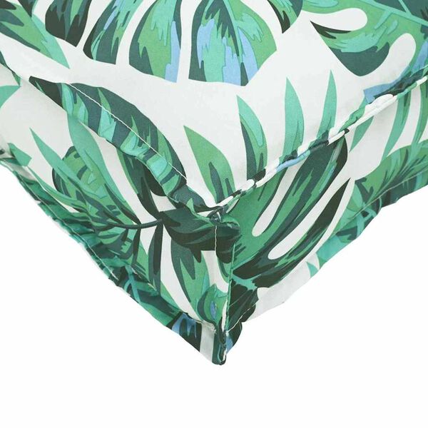 vidaXL Μαξιλάρι παλέτας για πάγκο Floral Μοτίβο φύλλων 100 x 40 x 8 εκ