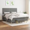 vidaXL &Kappa;&rho;&epsilon;&beta;ά&tau;&iota; Boxspring &mu;&epsilon; &Sigma;&tau;&rho;ώ&mu;&alpha; &Sigma;&kappa;&omicron;ύ&rho;&omicron; &Gamma;&kappa;&rho;&iota; 180x200 &epsilon;&kappa; &Upsilon;&phi;&alpha;&sigma;&mu;ά&tau;&iota;&nu;