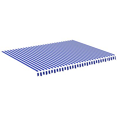 vidaXL Τεντόπανο Ανταλλακτικό Μπλε / Λευκό 4,5 x 3,5 μ.