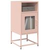 vidaXL Κομοδίνο ροζ 36x39x78 cm από χάλυβα ψυχρής έλασης