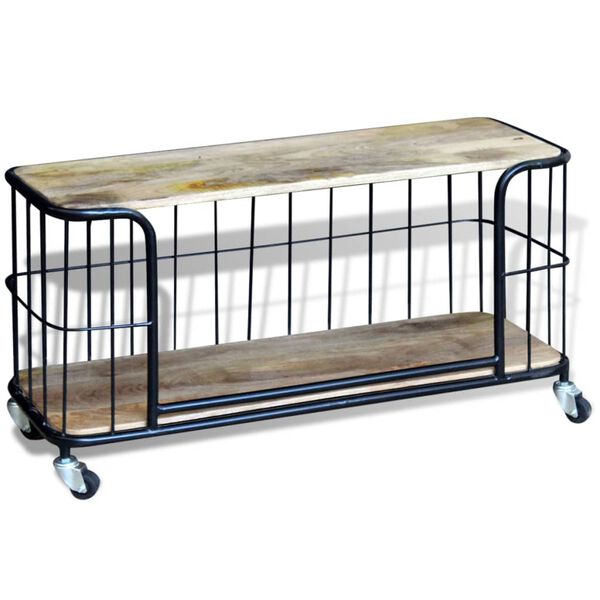 vidaXL Έπιπλο Τηλεόρασης 100 x 40 x 45 εκ. από Μασίφ Ξύλο Μάνγκο