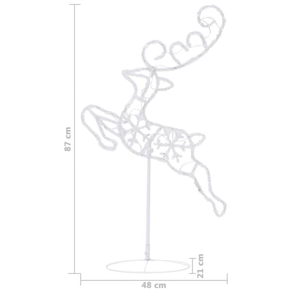 vidaXL Χριστ. Τάρανδος & Έλκηθρο Μπλε 260x21x87εκ. Ακρυλικό