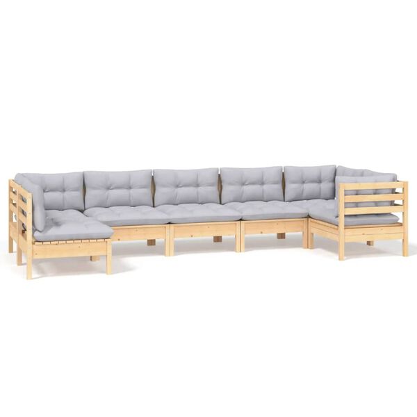 vidaXL &Sigma;&alpha;&lambda;ό&nu;&iota; &Kappa;ή&pi;&omicron;&upsilon; &Sigma;&epsilon;&tau; 7 &Tau;&epsilon;&mu;&alpha;&chi;ί&omega;&nu; &Xi;ύ&lambda;&omicron; &Pi;&epsilon;ύ&kappa;&omicron;&upsilon; &mu;&epsilon; &Gamma;&kappa;&rho;&iota; &Mu;&alpha;&xi;&iota;&lambda;ά&rho;&iota;&alpha;