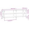 vidaXL Έπιπλο Τηλεόρασης Καπνιστή Δρυς 140x40x50 εκ Επεξεργασμένο Ξύλο
