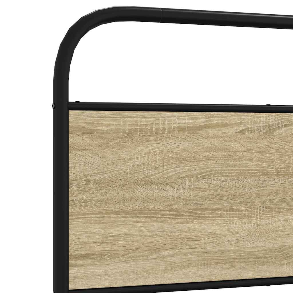vidaXL Πλαίσιο Κρεβατιού Χωρ. Στρώμα Sonoma Δρυς 107x203 εκ Επ. Ξύλο