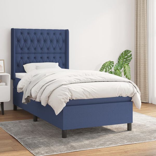 vidaXL &Kappa;&rho;&epsilon;&beta;ά&tau;&iota; Boxspring &mu;&epsilon; &Sigma;&tau;&rho;ώ&mu;&alpha; &Mu;&pi;&lambda;&epsilon; 100 x 200 &epsilon;&kappa;. &Upsilon;&phi;&alpha;&sigma;&mu;ά&tau;&iota;&nu;&omicron;