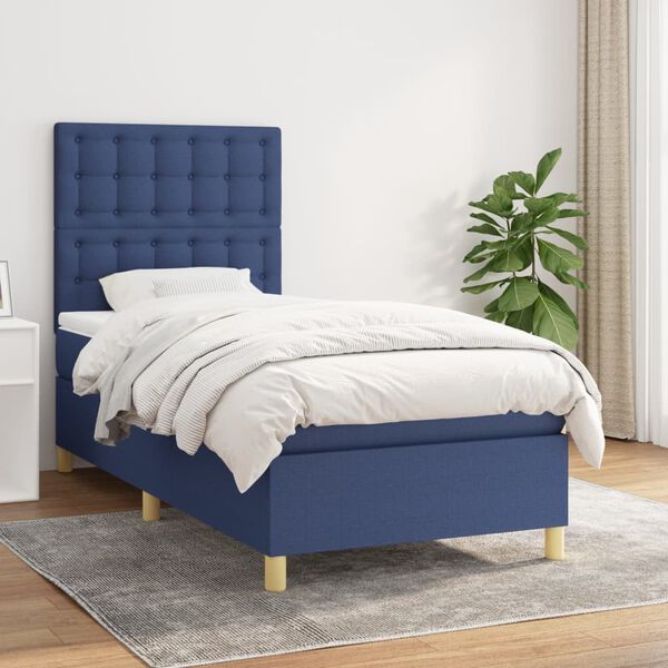 vidaXL &Kappa;&rho;&epsilon;&beta;ά&tau;&iota; Boxspring &mu;&epsilon; &Sigma;&tau;&rho;ώ&mu;&alpha; &Mu;&pi;&lambda;&epsilon; 90x200 &epsilon;&kappa;.&Upsilon;&phi;&alpha;&sigma;&mu;ά&tau;&iota;&nu;&omicron;