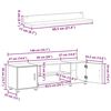 vidaXL Σετ 4 τεμαχίων για ντουλάπα τηλεόρασης 4 pcs Καπνιστή δρυς