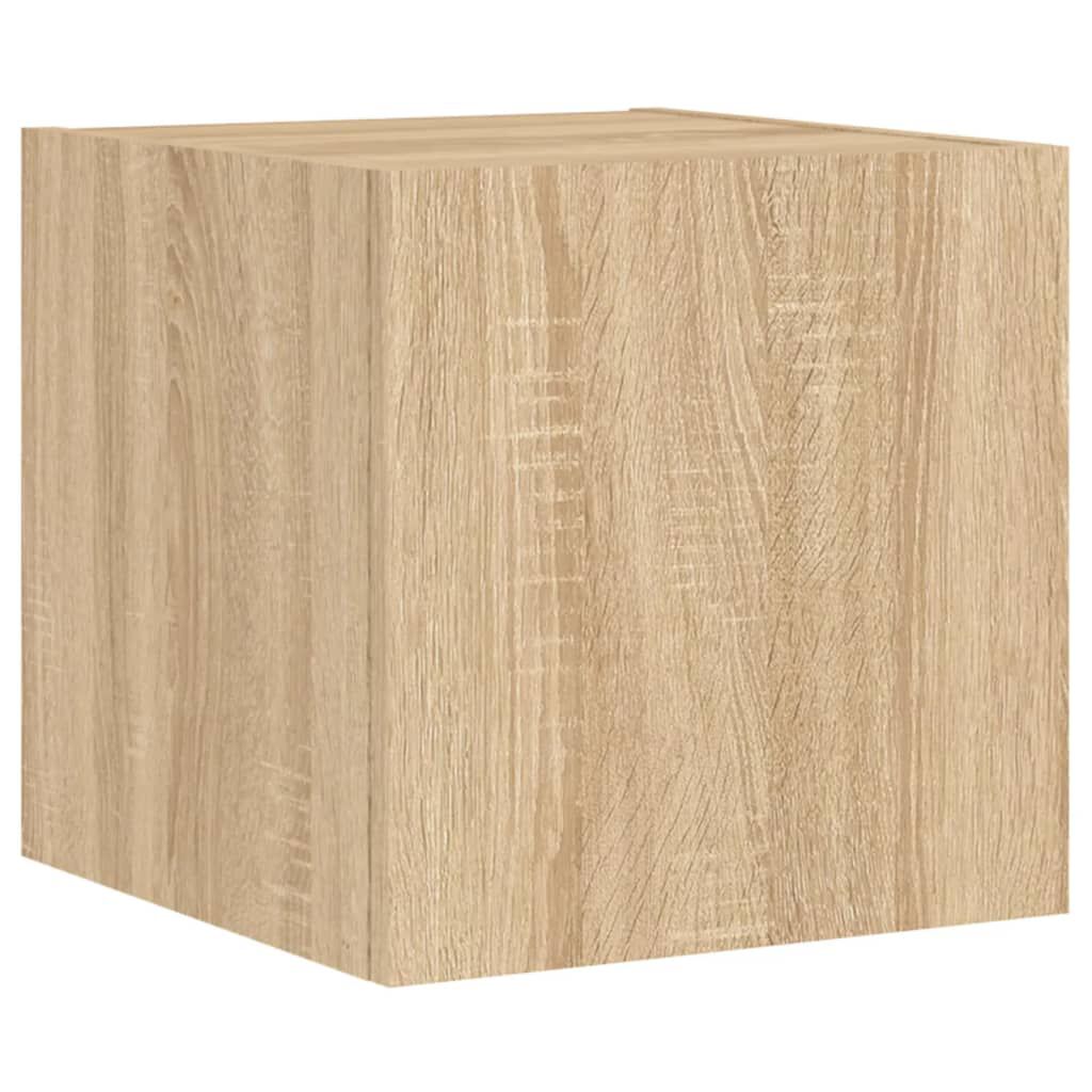 vidaXL Έπιπλο Τοίχου Τηλεόρασης με LED Sonoma Δρυς 30,5x35x30 εκ.