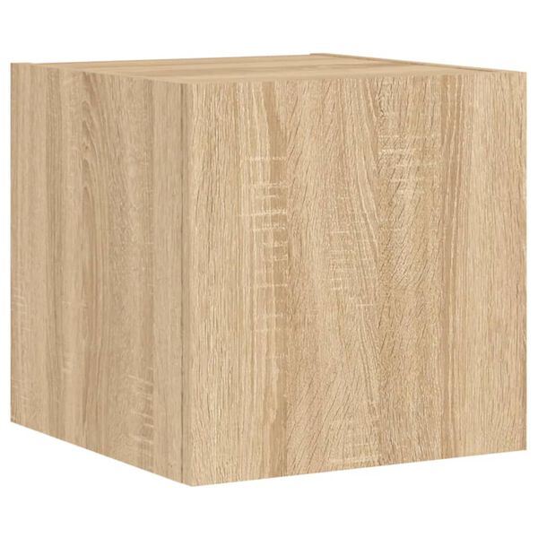 vidaXL Έπιπλο Τοίχου Τηλεόρασης με LED Sonoma Δρυς 30,5x35x30 εκ.