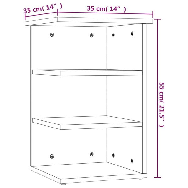 vidaXL Βοηθητικό Έπιπλο Γκρι Sonoma 35x35x55 εκ. Επεξεργασμένο Ξύλο