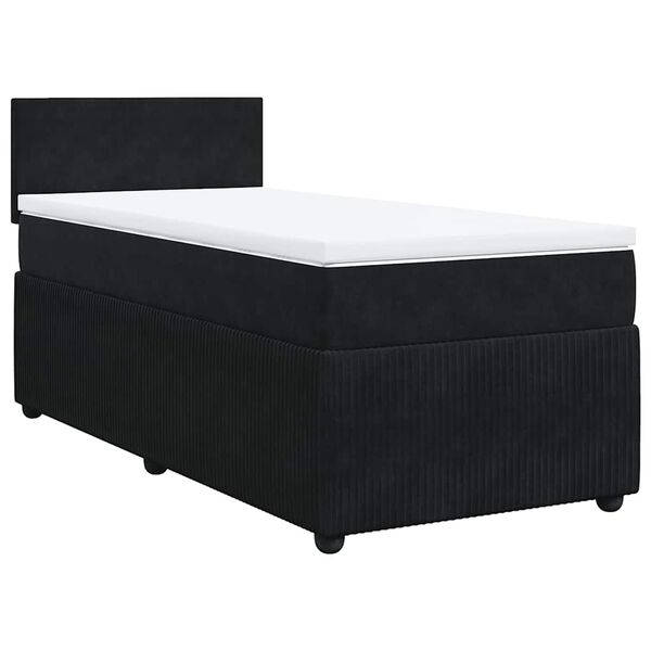 vidaXL &Kappa;&rho;&epsilon;&beta;ά&tau;&iota; Boxspring &mu;&epsilon; &Sigma;&tau;&rho;ώ&mu;&alpha; &Mu;&alpha;ύ&rho;&omicron; 90x200 &epsilon;&kappa;. &Beta;&epsilon;&lambda;&omicron;ύ&delta;&iota;&nu;&omicron;