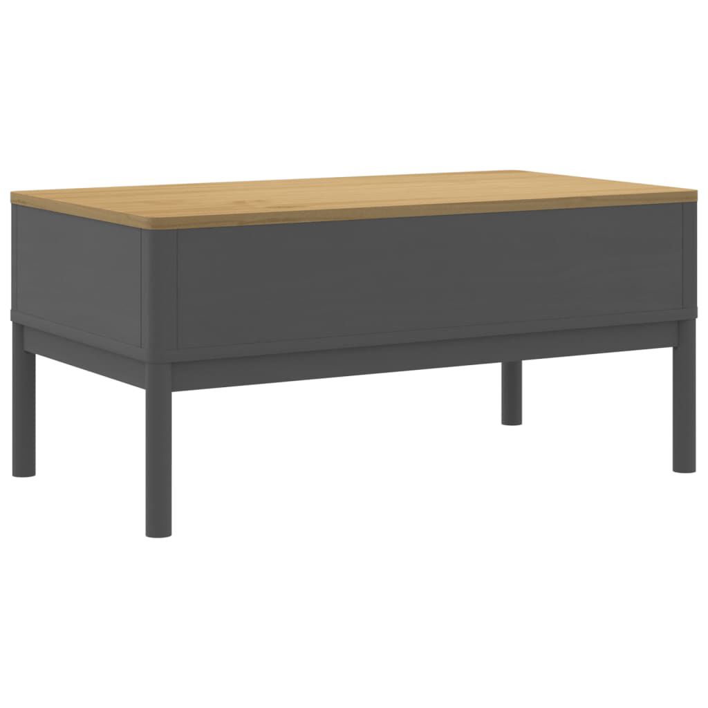 vidaXL Τραπεζάκι Σαλονιού FLORO Γκρι 99x55,5x45 εκ. Μασίφ Πεύκο