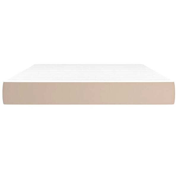 vidaXL Στρώμα με Pocket Springs Καπουτσίνο 140x200x20 εκ. Συνθ. Δέρμα