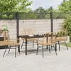 vidaXL Σέτ φαγητού για κήπο 5 pcs Καφέ συνθετικό ρατάν