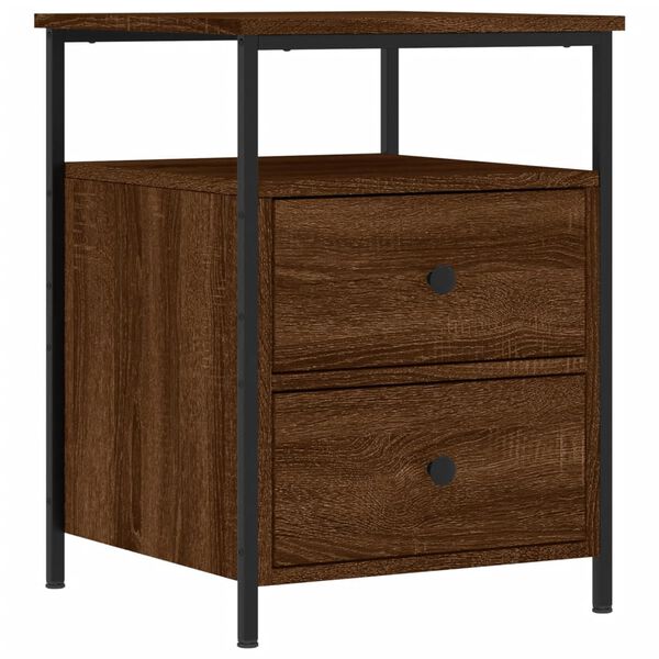 vidaXL Κομοδίνο Καφέ Δρυς 44 x 45 x 60 εκ. από Επεξεργασμένο Ξύλο