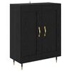 vidaXL Highboard &Mu;&alpha;ύ&rho;&eta; &Omicron;&xi;&upsilon;ά 69,5 x 34 x 180 &epsilon;&kappa;. &Epsilon;&pi;&epsilon;&xi;&epsilon;&rho;&gamma;&alpha;&sigma;&mu;έ&nu;&omicron; &xi;ύ&lambda;&omicron;