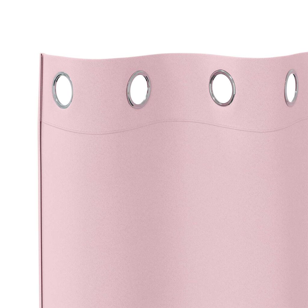 vidaXL Κουρτίνες 2 pcs Μωρουδίστικο Ροζ 140 x 140 cm Πολυεστέρας